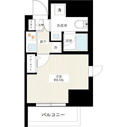 ティモーネグランデ立川 1Kの間取図画像