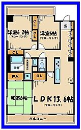ルーエハイム府中 3LDKの間取図画像