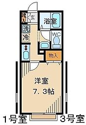 ハイム・ラグ・ドール 1Kの間取図画像