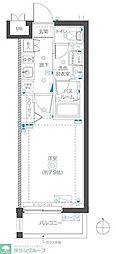 川崎市高津区千年マンション 1Kの間取図画像