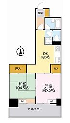 都営大江戸線 豊島園駅 徒歩5分の賃貸マンション 2階2DKの間取り