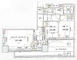 JR山手線 大塚駅 徒歩9分の賃貸マンション 20階2LDKの間取り