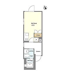 東京メトロ丸ノ内線 池袋駅 徒歩6分の賃貸マンション 3階ワンルームの間取り