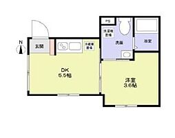 西武有楽町線 練馬駅 徒歩9分の賃貸マンション 5階1DKの間取り