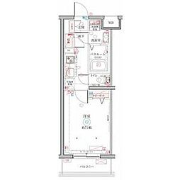 クレヴィスタ大塚 3階1Kの間取り