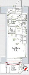 JR山手線 巣鴨駅 徒歩2分の賃貸マンション 2階1Kの間取り