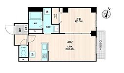 東京メトロ丸ノ内線 新大塚駅 徒歩8分の賃貸マンション 4階1LDKの間取り