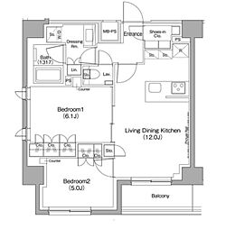 間取図画像 2LDK