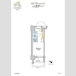 TOMORE田端 ワンルームの間取図画像