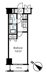 ドルチェ文京六義園 1Kの間取図画像