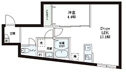 レピュア小石川レジデンスII 1LDKの間取図画像
