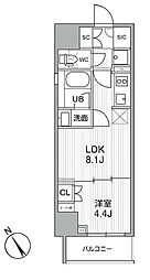 グランエール西日暮里NORTH 1LDKの間取図画像