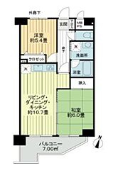ライオンズマンション西巣鴨 2LDKの間取図画像