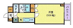 PalaisHomes飛鳥山 1Kの間取図画像