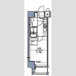 S-Residence尾久azure 1Kの間取図画像