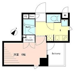 エクシム西巣鴨 1Kの間取図画像