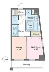 DUOSTAGE大塚 1DKの間取図画像