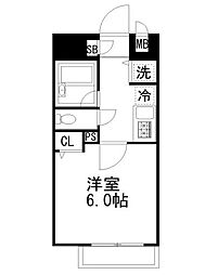 パレステュディオシンシア文京千石 1Kの間取図画像