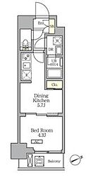 グランエール西日暮里SOUTH 1DKの間取図画像
