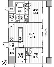 nidoSUGAMO 3LDKの間取図画像