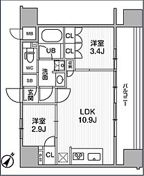nidoSUGAMO 2LDKの間取図画像
