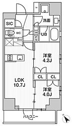 グランエール西日暮里NORTH 2LDKの間取図画像