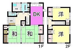 戸畑区東大谷 中古戸建 大谷小・中学校 4DKの間取り