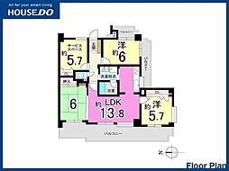 ライオンズマンション青山第2 3SLDKの間取図画像