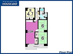 第22プリンスマンション 3LDKの間取図画像