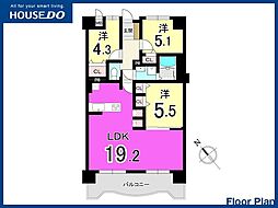 サンライフ鳴水 3LDKの間取図画像