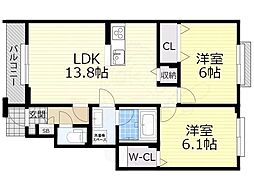 ハイツ第三寺新 1階/-