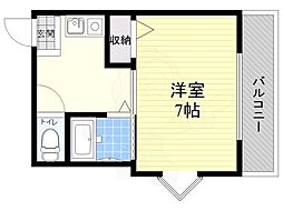 グランディール服部 1Kの間取図画像