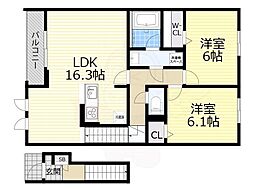 ハイツ第三寺新 2階/-