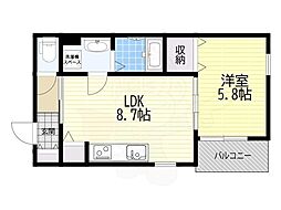 ベリッシモ蛍池 2階/-