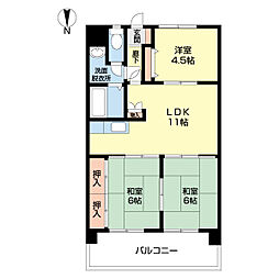 グリーンヒル 3LDKの間取図画像