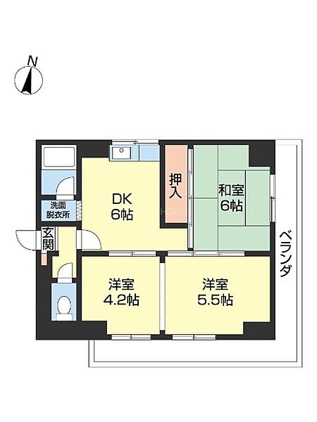 マグノリア 400｜和歌山県和歌山市美園町４丁目(賃貸マンション3DK・4階・44.40㎡)の写真 その2