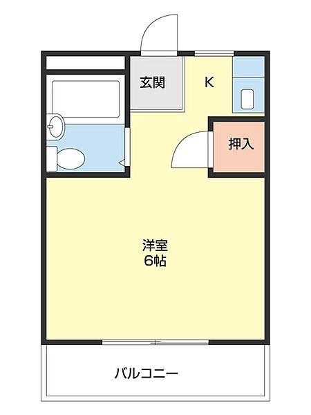 プレゼンス手平 101｜和歌山県和歌山市手平５丁目(賃貸マンション1R・1階・17.00㎡)の写真 その2