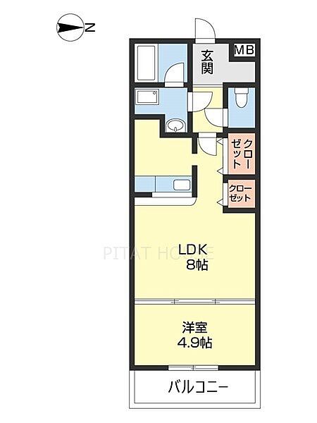 ロックブリッジ 207｜和歌山県和歌山市新在家(賃貸アパート1LDK・2階・31.50㎡)の写真 その2