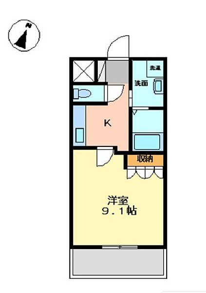 シャングリラI 206｜和歌山県和歌山市府中(賃貸アパート1K・2階・30.00㎡)の写真 その2