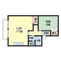 セジュールのざき　C棟 208 ｜ 和歌山県和歌山市野崎（賃貸アパート1LDK・2階・37.12㎡） その1