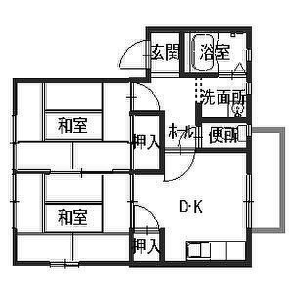 ラ・サルデーヌ 217｜和歌山県和歌山市本脇(賃貸アパート2DK・2階・43.80㎡)の写真 その2