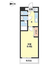 フジパレスリベーラ今福 1Kの間取図画像