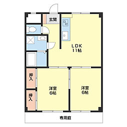 メゾンルピナス 2LDKの間取図画像