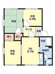 フレグランス船所 3DKの間取図画像