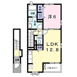 アン・ソレイユ 1LDKの間取図画像