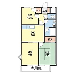 グリーンフルとまと 3DKの間取図画像