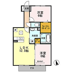 ウィット塩屋 2LDKの間取図画像