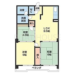 ヤマイチプラザクロダ 3LDKの間取図画像