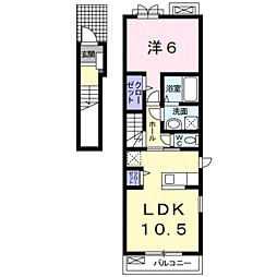 ルミナス 1LDKの間取図画像