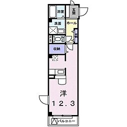 トゥリパーノ 1Kの間取図画像